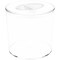 Pioneer Plastics 116C Clear Cylinder Plastic Container with Pinch Style Lid, 3.375" W x 3.125" H